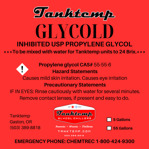 TANKTEMP GLYCOLD. TANKTEMP BRAND INHIBITED USP GRADE PROPYLENE GLYCOL